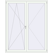 Drzwi balkonowe 1700x2100 mm BALCONY DOOR REHAU EURO 70 RAL 9016 Traffic white dwustronny Drzwi balkonowe 1700x2100 mm BALCONY DOOR REHAU EURO 70 RAL 9016 Traffic white dwustronny