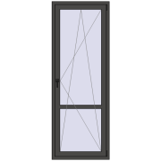 BALCONY DOOR REHAU SYNEGO 800x2200 mm BASALT_GREY two-sided