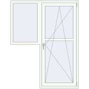 Drzwi balkonowe 1400x1800 mm BALCONY DOOR REHAU EURO 70 RAL 9016 Traffic white dwustronny