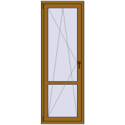 BALCONY DOOR REHAU SYNEGO 700x2000 mm LIGHT_OAK two-sided