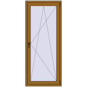 BALCONY DOOR REHAU SYNEGO 800x1900 mm LIGHT_OAK dwustronny BALCONY DOOR REHAU SYNEGO 800x1900 mm LIGHT_OAK dwustronny