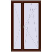 BALCONY DOOR REHAU SYNEGO 1300x2200 mm BLACK_CHERRY two-sided