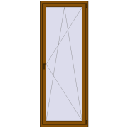BALCONY DOOR REHAU SYNEGO 900x2350 mm GOLDEN OAK two-sided