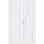 BALCONY DOOR REHAU EURO 70 1200x2000 mm ANTHRACITE_GREY_GLATT external