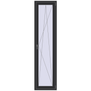 BALCONY DOOR REHAU EURO 70 600x2400 mm ANTHRACITE_GREY_GLATT dwustronny