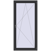 BALCONY DOOR REHAU EURO 70 1000x2100 mm ANTHRACITE_GREY_GLATT two-sided