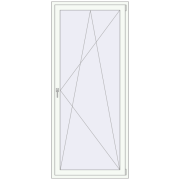 BALCONY DOOR REHAU SYNEGO 1000x2300 mm RAL 9016 Traffic white two-sided