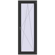 BALCONY DOOR REHAU EURO 60 700x2000 mm BLACK_STRUCTURAL dwustronny BALCONY DOOR REHAU EURO 60 700x2000 mm BLACK_STRUCTURAL dwustronny