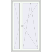 Drzwi balkonowe 1200x2100 mm BALCONY DOOR REHAU SYNEGO BLACK_BROWN zewnętrzny