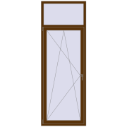 Drzwi balkonowe 900x2500 mm BALCONY DOOR REHAU SYNEGO WALNUT dwustronny