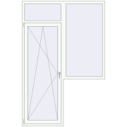 Balcony doors 1600x2400 mm BALCONY DOOR REHAU SYNEGO RAL 9016 Traffic white two-sided Balcony doors 1600x2400 mm BALCONY DOOR REHAU SYNEGO RAL 9016 Traffic white two-sided