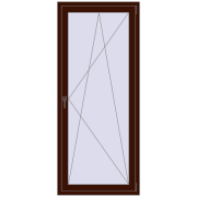 BALCONY DOOR REHAU EURO 70 850x2000 mm BLACK_CHERRY two-sided
