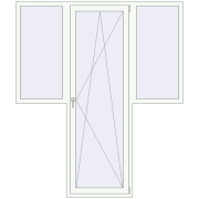 Drzwi balkonowe 1980x2310 mm BALCONY DOOR REHAU EURO 70