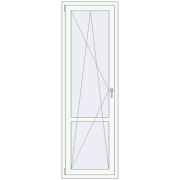 Balcony doors 680x2140 mm BALCONY DOOR REHAU EURO 70 RAL 9016 Traffic white two-sided