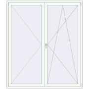 BALCONY DOOR REHAU SYNEGO 1900x2200 mm ANTHRACITE_GREY_STRUKTURAL external