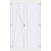 Drzwi balkonowe 1350x2300 mm BALCONY DOOR REHAU EURO 70 RAL 9016 Traffic white dwustronny