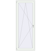BALCONY DOOR REHAU SYNEGO 900x2400 mm RAL 9016 Traffic white two-sided
