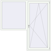 Drzwi balkonowe 1985x2000 mm BALCONY DOOR REHAU SYNEGO RAL 9016 Traffic white dwustronny Drzwi balkonowe 1985x2000 mm BALCONY DOOR REHAU SYNEGO RAL 9016 Traffic white dwustronny