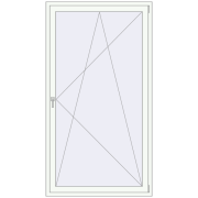 BALCONY DOOR REHAU SYNEGO 1200x2200 mm RAL 9016 Traffic white two-sided