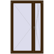 Drzwi balkonowe 1300x2100 mm BALCONY DOOR REHAU SYNEGO DARK_OAK dwustronny Drzwi balkonowe 1300x2100 mm BALCONY DOOR REHAU SYNEGO DARK_OAK dwustronny