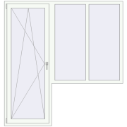 Drzwi balkonowe 1900x2000 mm BALCONY DOOR REHAU EURO 70 RAL 9016 Traffic white dwustronny Drzwi balkonowe 1900x2000 mm BALCONY DOOR REHAU EURO 70 RAL 9016 Traffic white dwustronny