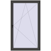 BALCONY DOOR REHAU SYNEGO 1300x2200 mm BASALT_GREY dwustronny