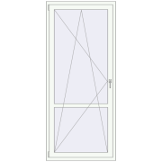 Balcony doors 950x2170 mm BALCONY DOOR REHAU EURO 70 RAL 9016 Traffic white two-sided