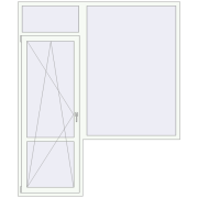 Drzwi balkonowe 2000x2400 mm BALCONY DOOR REHAU EURO 70 RAL 9016 Traffic white dwustronny Drzwi balkonowe 2000x2400 mm BALCONY DOOR REHAU EURO 70 RAL 9016 Traffic white dwustronny