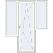 BALCONY DOOR REHAU EURO 70 1740x2130 mm RAL 9016 Traffic white dwustronny BALCONY DOOR REHAU EURO 70 1740x2130 mm RAL 9016 Traffic white dwustronny
