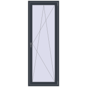 BALCONY DOOR REHAU EURO 70 800x2200 mm ANTHRACITE_GREY_STRUKTURAL two-sided