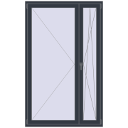 Drzwi balkonowe 1300x2100 mm BALCONY DOOR REHAU SYNEGO ANTHRACITE_GREY_STRUKTURAL dwustronny Drzwi balkonowe 1300x2100 mm BALCONY DOOR REHAU SYNEGO ANTHRACITE_GREY_STRUKTURAL dwustronny