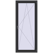 BALCONY DOOR REHAU SYNEGO 900x2200 mm ANTHRACITE_GREY_GLATT two-sided