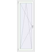 BALCONY DOOR REHAU EURO 60 700x2200 mm RAL 9016 Traffic white two-sided