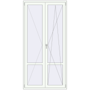 Balcony doors 1170x2370 mm BALCONY DOOR REHAU EURO 70 RAL 9016 Traffic white two-sided Balcony doors 1170x2370 mm BALCONY DOOR REHAU EURO 70 RAL 9016 Traffic white two-sided