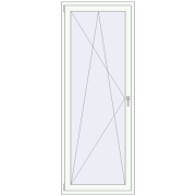 BALCONY DOOR REHAU SYNEGO 900x2300 mm RAL 9016 Traffic white two-sided