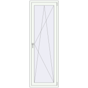 BALCONY DOOR REHAU EURO 60 700x2100 mm RAL 9016 Traffic white two-sided