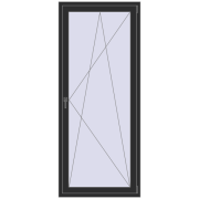 BALCONY DOOR REHAU EURO 70 900x2150 mm BLACK_STRUCTURAL two-sided