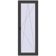 BALCONY DOOR REHAU EURO 70 800x2200 mm BASALT_GREY two-sided