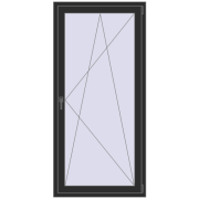 BALCONY DOOR REHAU EURO 70 900x1900 mm BLACK_STRUCTURAL two-sided