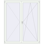 Drzwi balkonowe 1740x2100 mm BALCONY DOOR REHAU EURO 70 RAL 9016 Traffic white dwustronny