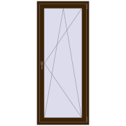 BALCONY DOOR REHAU EURO 60 800x1900 mm DARK_OAK two-sided