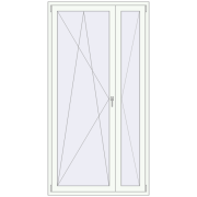 Drzwi balkonowe 1200x2300 mm BALCONY DOOR REHAU SYNEGO RAL 9016 Traffic white dwustronny Drzwi balkonowe 1200x2300 mm BALCONY DOOR REHAU SYNEGO RAL 9016 Traffic white dwustronny