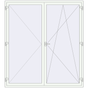 BALCONY DOOR REHAU EURO 70 2000x2200 mm RAL 9016 Traffic white dwustronny BALCONY DOOR REHAU EURO 70 2000x2200 mm RAL 9016 Traffic white dwustronny