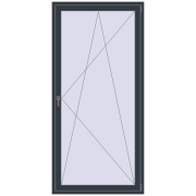 BALCONY DOOR REHAU SYNEGO 1100x2300 mm ANTHRACITE_GREY_STRUKTURAL two-sided