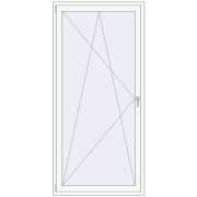 BALCONY DOOR REHAU EURO 70 1100x2300 mm RAL 9016 Traffic white two-sided
