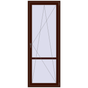 Drzwi balkonowe 865x2295 mm BALCONY DOOR REHAU EURO 70 BLACK_CHERRY dwustronny