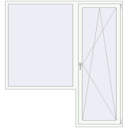 BALCONY DOOR REHAU SYNEGO 2000x2140 mm RAL 9016 Traffic white two-sided BALCONY DOOR REHAU SYNEGO 2000x2140 mm RAL 9016 Traffic white two-sided