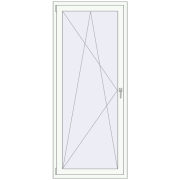 BALCONY DOOR REHAU SYNEGO 900x2130 mm RAL 9016 Traffic white two-sided