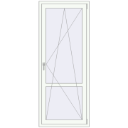 BALCONY DOOR REHAU SYNEGO 800x2000 mm LIGHT_OAK external