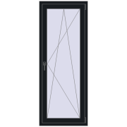 Drzwi balkonowe 700x1800 mm BALCONY DOOR REHAU EURO 70 BLACK_COOL_110L-2 dwustronny